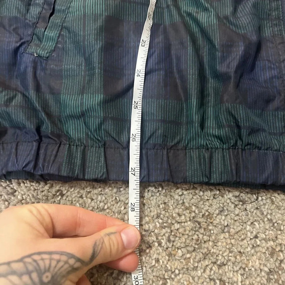 Vintage Jerzees Windbreaker Jacket 80s Black Watch Raglan‎ Check Blue Zip Bomber - Picture 4 of 9